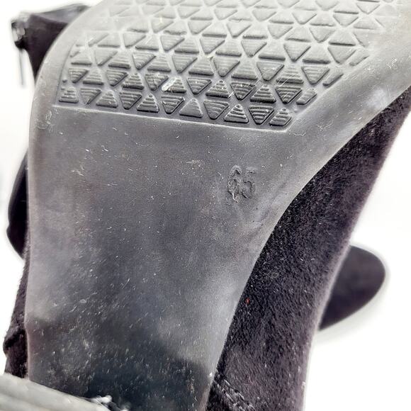 Dilba Black Faux Suede Block Heel Zip Up Ankle Booties Women's Size 6.5 - Picture 10 of 13